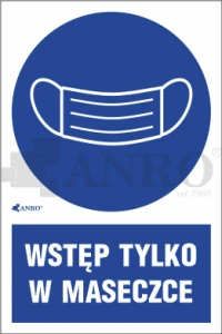 Oznaczenie WSTĘP TYLKO W MASECZCE PVC/Folia samoprzylepna Podłoże: p - płyta sztywna PCV 1mm