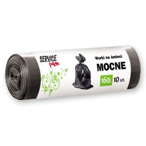 Worki na śmieci  MOCNE LDPE 160L 10szt Service Pack