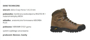 Stabilne niskie trzewiki trekkingowe z membraną wodoodporną Terenno Low Bennon kolor brązowy