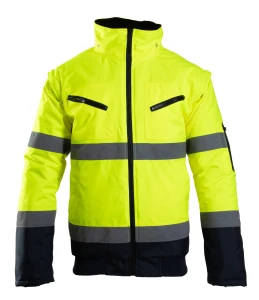 Kurtka robocza ocieplana Benefit  BOMBER HI-VI 2W1 – KAT.II KLASA 3 wstawka